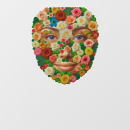 Blumengesicht (Form für WC-Deckel zum aufkleben!) Fensteraufkleber