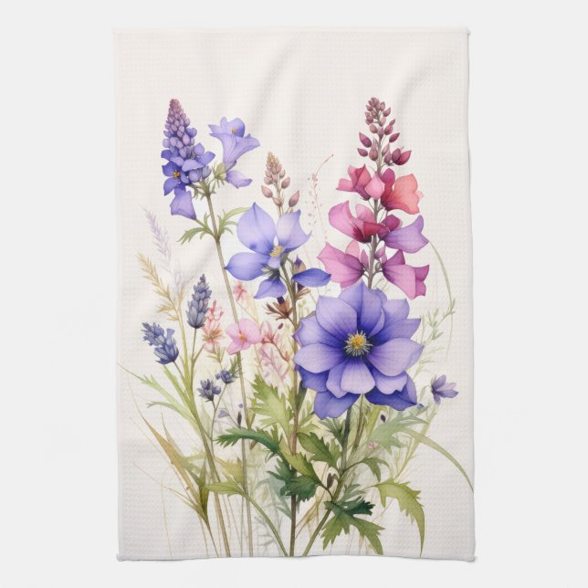 Blumengestaltete Teetücher, Wildblumen Geschirrtuc Geschirrtuch (Vertikal)