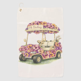 Blumengestaltetes Golfwagen-Handtuch-Geschenk Golfhandtuch