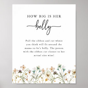 Blumengestaltetes Poster für Baby Shower Spiel