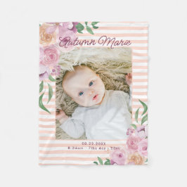 Blumengestanzte Stats Babydecke Fleecedecke