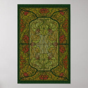 Blumengestanztes Glas Design Art Poster