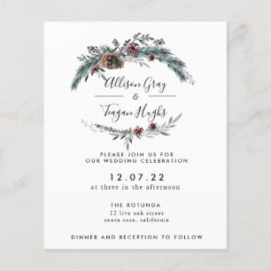 Blumengesteckte Hochzeitseinladung   Günstiger Fly Flyer