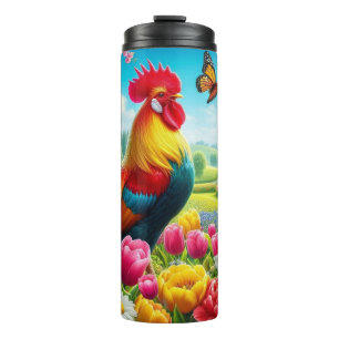 Blumengestelle/Federhirsche/Hühnerbilder Thermosbecher