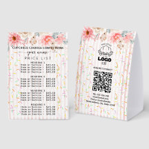 Blumengestreifte Streusel Süßbäckerei Preisliste