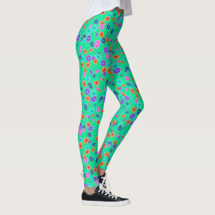 Blumengewebe nahtlos Muster gefärbt 1 Leggings
