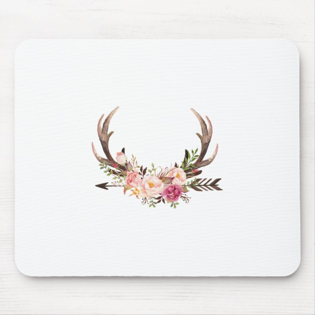 Blumengeweihe Mousepad (Vorne)