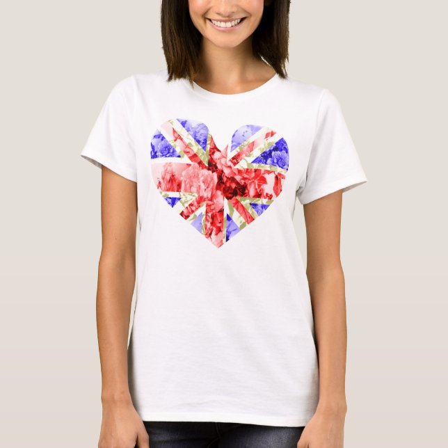 BlumenGewerkschafts-Jack, cooles unionjack, trendy T-Shirt (Vorderseite)