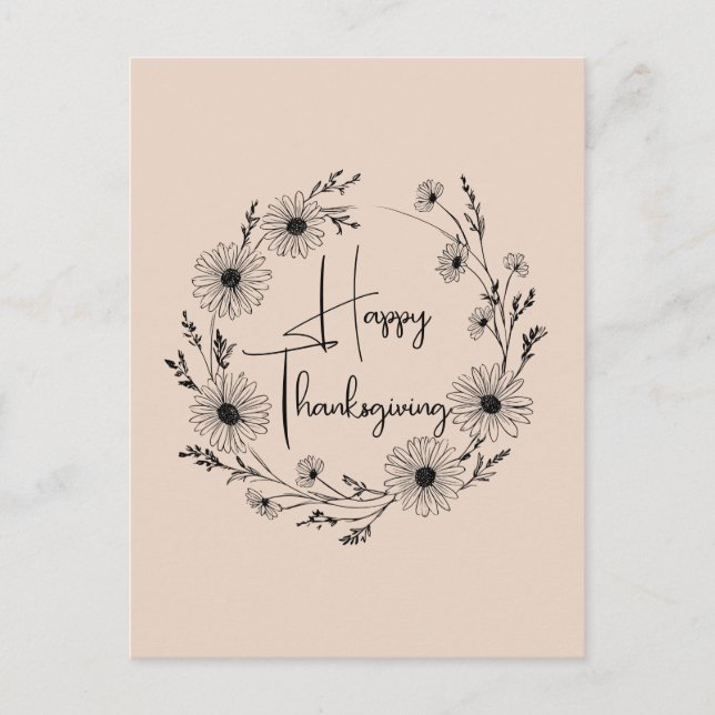 Blumengewinde-Design mit Gänseblümchen, Postkarte (Vorderseite)