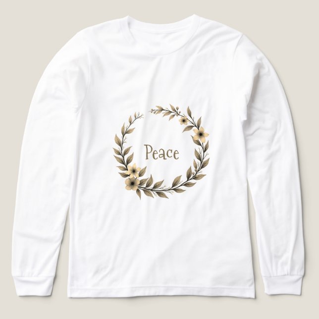 Blumengewinde einfach Tri-Blend shirt (Design Vorderseite)