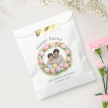 Blumengewinde & Familienfoto Personalisiertes Oste