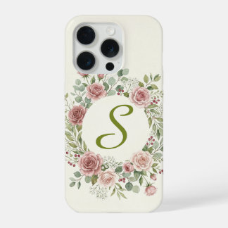 Blumengewinde-Monogramm S iPhone-Hülle | Rosenblüt iPhone 15 Pro Hülle