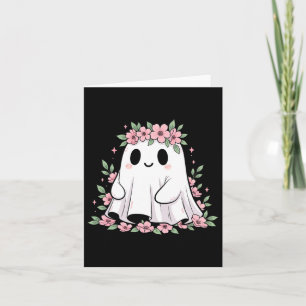 Blumenghost-Shirt Rosa Blume Niedlich Spooky Octob Karte
