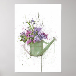 Blumengießkanne Poster