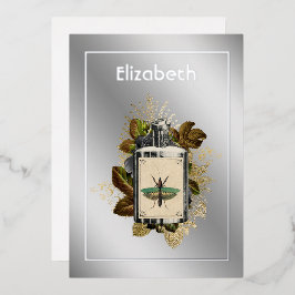 Blumengiftlotion Halloween Gothic Foil Invitat Folieneinladung