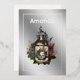 Blumengiftlotion Halloween Gothic Geburtstag Folieneinladung