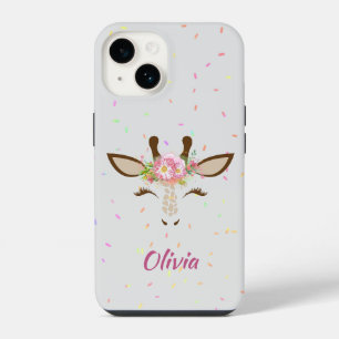 Blumengiraffe Streusel Kinder iPhone 14 Hülle