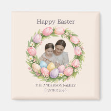 Blumengirlande & Familienfoto Personalisiertes Ost