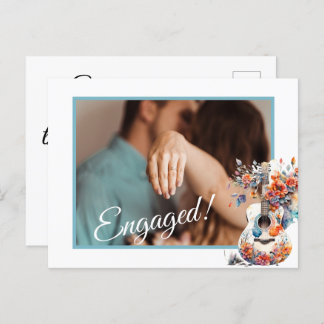 Blumengitarre Save the Date Karte