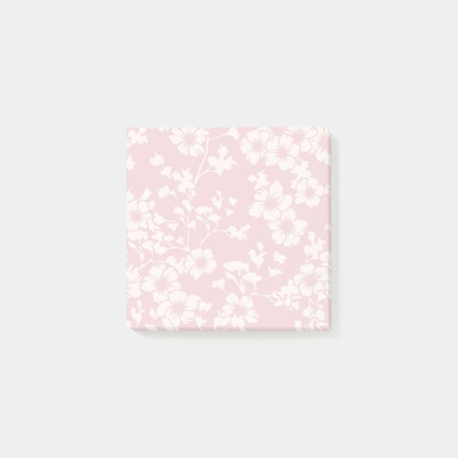 Blumengitter - Rosafarben Post-it Notes Klebezettel (Vorderseite)