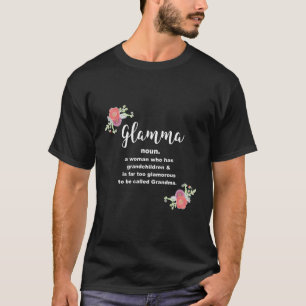 Blumenglamma-Wörterbuch Definition glamourös T-Shirt