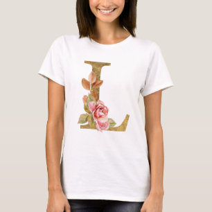 Blumengolden - Der Buchstabe L T - Shirt
