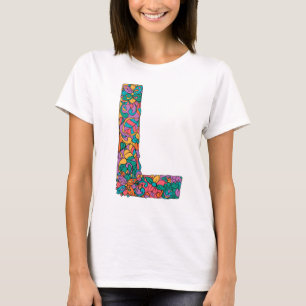 Blumengolden - Der Buchstabe L T - Shirt