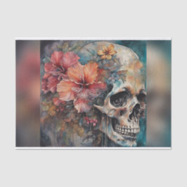 Blumengoth Skull Decoupage Seidenpapier