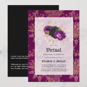 Blumengotik Online Virtual Wedding Einladung