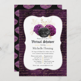 Blumengotik, virtuelles Brautparty Einladung