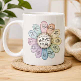 Blumengott sagt, du bist Bestätigungs-Spezialität- Jumbo-Tasse