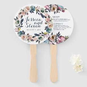 Blumengrace-Hochzeitsprogramm Fächer