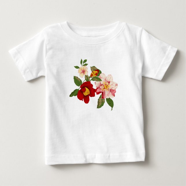 Blumengrafik-Baby-T - Shirt (Vorderseite)