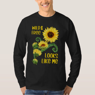 Blumengrafik für weibliche Kinder - wild und T-Shirt