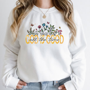 Blumengrafik Sweatshirt Christliches Shirt Botanic