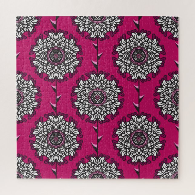 Blumengraphische Blume rosa Nahtlos Puzzle (Vertikal)