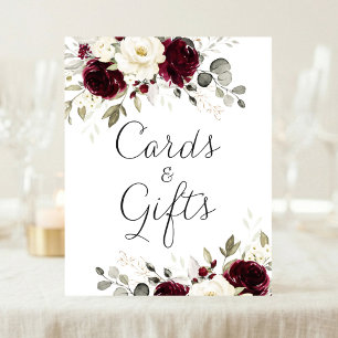 Blumengrau Hochzeitskarten - Schild
