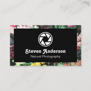 Blumengrenze Camera-Logo Visitenkarte