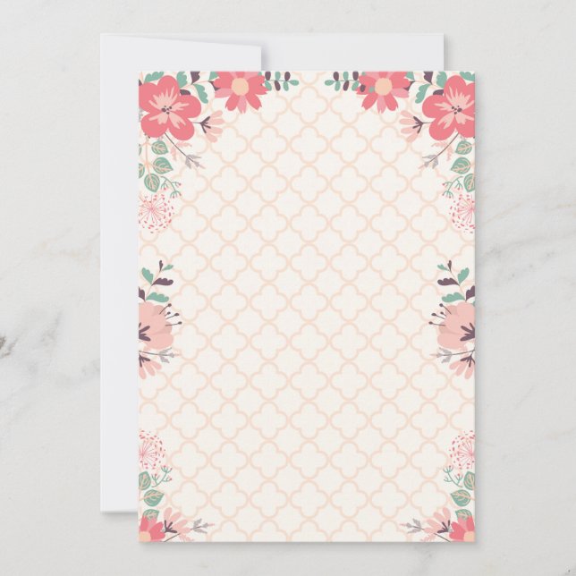 Blumengrenze Einladung (Vorderseite)