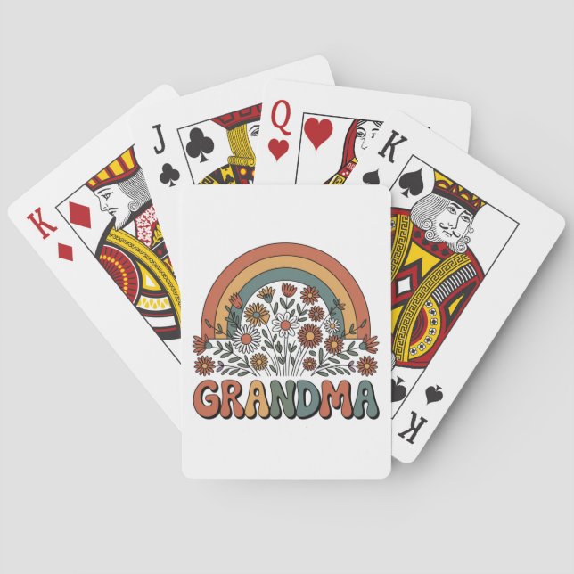 Blumengroßmutter Spielkarten (Rückseite)