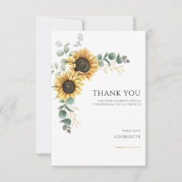 Blumengrün 50. Geburtstag Dankeskarte