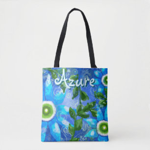 Blumengrün-Abstrakte blaugrüne Blume Personalisier