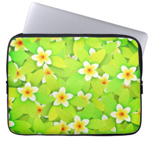 Blumengrün Blätter Gelbe Blumen Muster-61717 Laptopschutzhülle