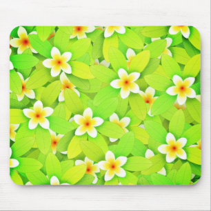 Blumengrün Blätter Gelbe Blumen Muster-61717 Mousepad