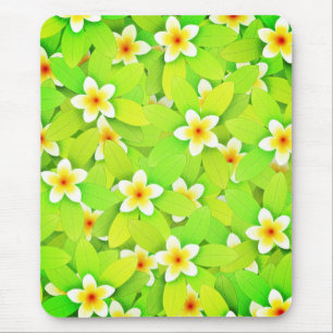 Blumengrün Blätter Gelbe Blumen Muster-61717 Mousepad