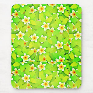 Blumengrün-Blätter Muster-61717 Mousepad