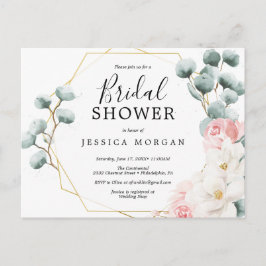 Blumengrün Bridal Dusche Einladung Postkarte
