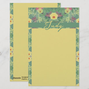 Blumengrün Briefpapier