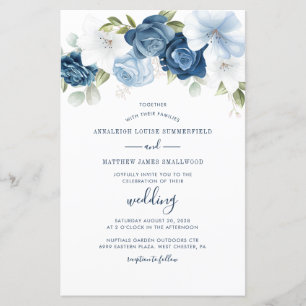 Blumengrün Eucalyptus Watercolor Blue Wedding