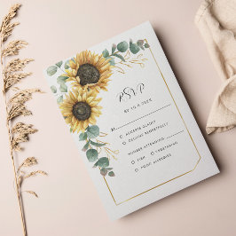 Blumengrün Geometrische Hochzeit RSVP Karte